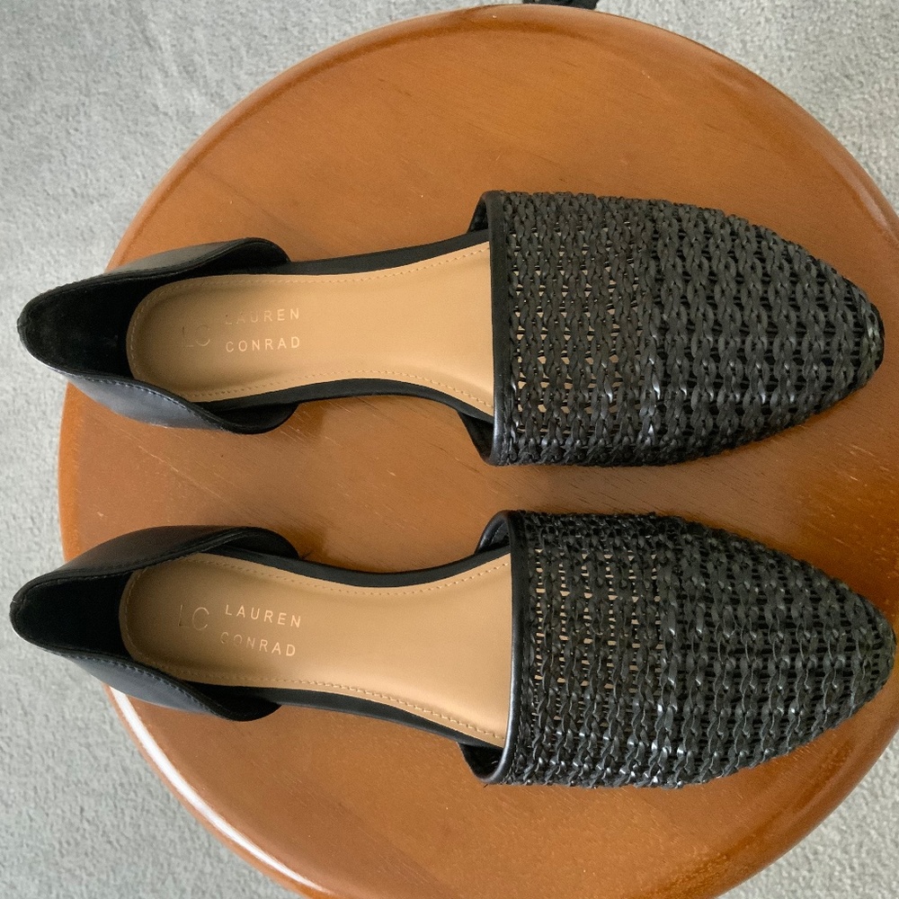 Black Woven Flats